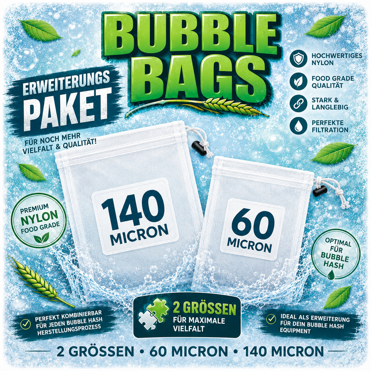 Erweiterungs-Set All Mesh Bags 60u und 140u , 5 GAL